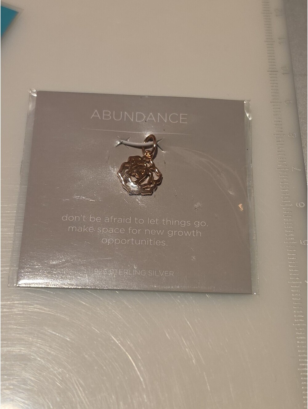 Origami Owl Core Abundance Rose Gold Flower NEW Gold Toned Sterling Silver 925